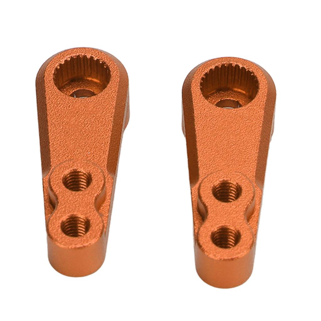 1 Pair RC 25T Metal Servo Arm Aluminium Alloy Servo Steering Arm for 1 8 1 10 Remote Control Car Orange