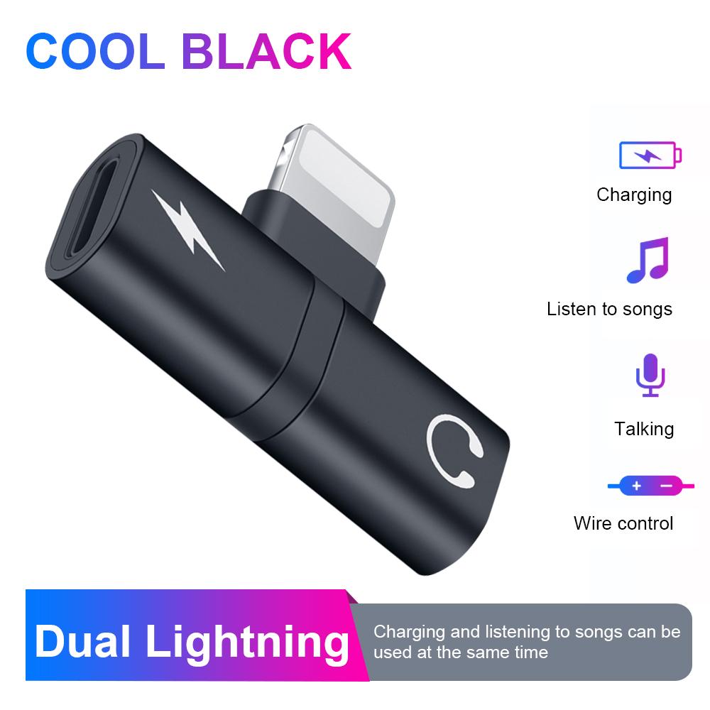FONKEN 2 In 1 Charging Splitter Adapter Headphone Charging USB Type C Adapter Audio Charger Cable