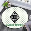 Custom Name Borussia Mönchengladbach Round Area Rug,Carpet Rug for Living Room Bedroom Sofa Playroom Decor,Non-slip Floor Mat