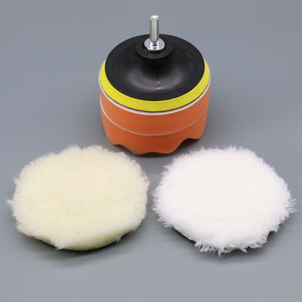 Drill Connecting Rod Polishing Pad Wool Wheel Car Polishing Disc Waxing Sponge Wax Collecting Tray