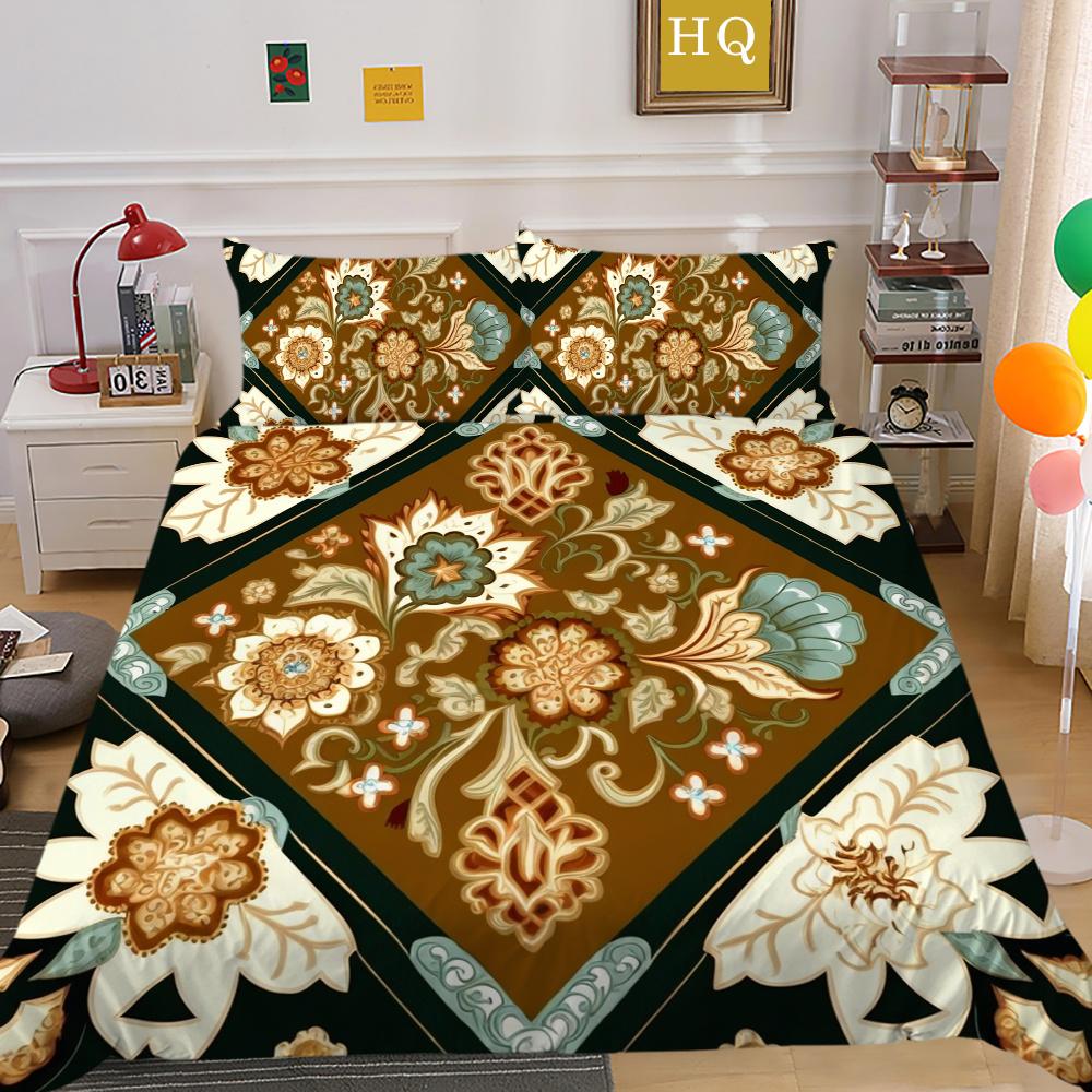 Декор спальни из микрофибры с красивым цветочным принтом, женское покрывало, королевский размер, домашнее постельное белье, костюм