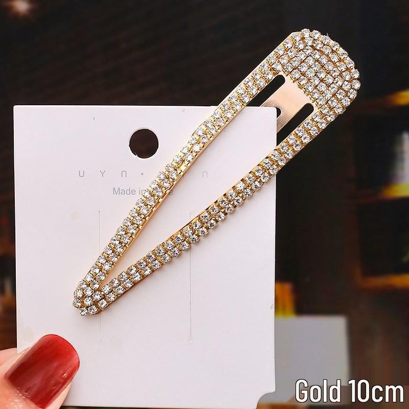 Korean Style Rhinestone Hair Clips & Hairpins: Versatile Alloy BB Clips for Bangs & Updos