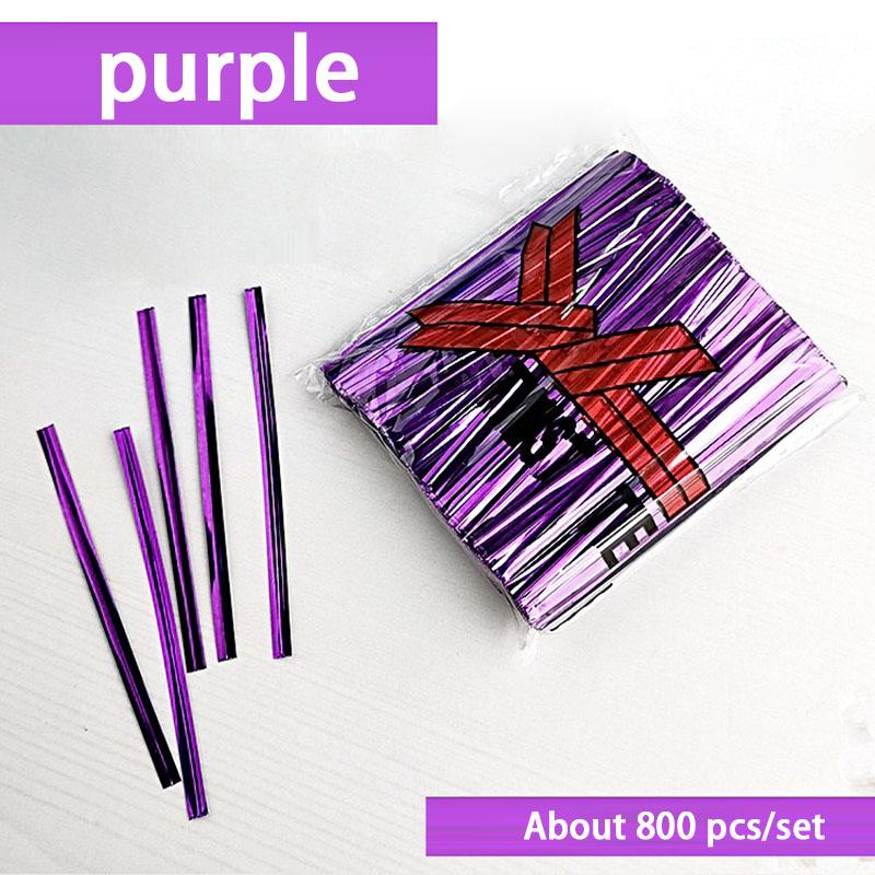 800pcs 6/8/10cm Gold/silver Metallic Twist Ties Wire Sealing Binding Wire For Plastic Lollipop Candy Bags Party Gifts
