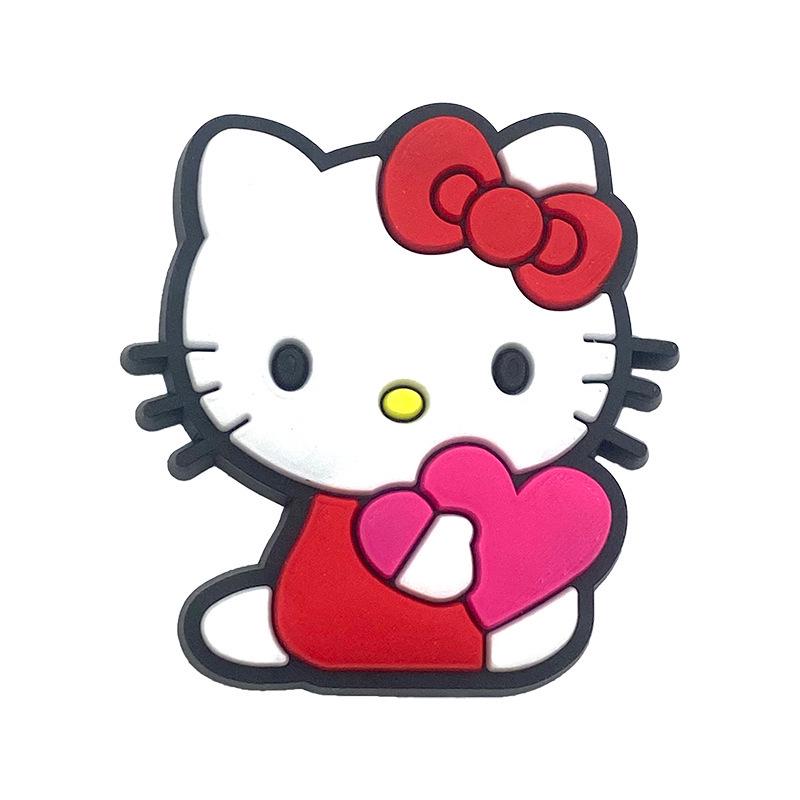 Декоративная пряжка для обуви из ПВХ-резины Hello Kitty - Цветочный аксессуар