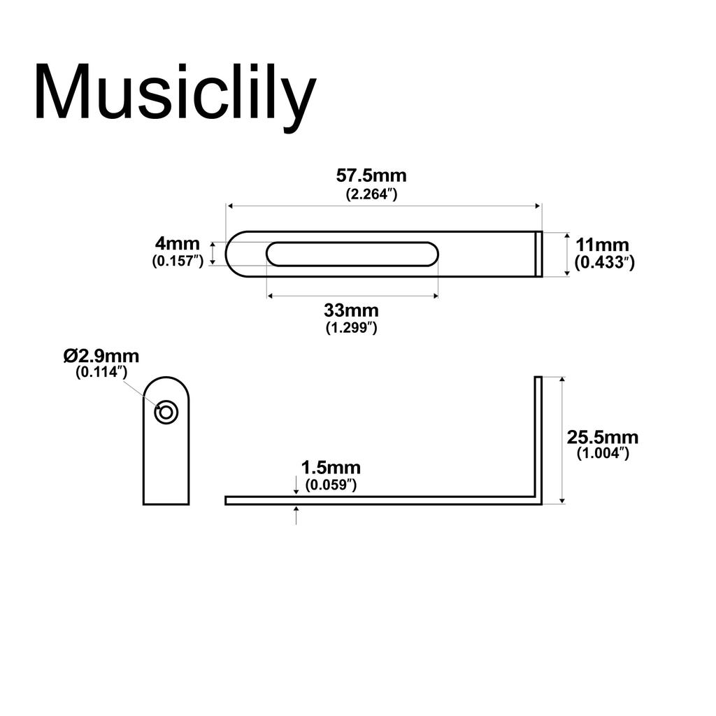 Кронштейны для установки пикгарда Musiclily Pro LP Type для электрогитары Les Paul Nickel,