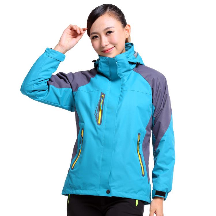 Женское зимнее пальто 3 в 1, горнолыжная куртка, водонепроницаемая ветрозащитная зимняя куртка с флисовой подкладкой, парка