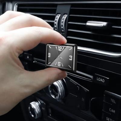 Универсальные часы для приборной панели автомобиля с люминесцентным дисплеем - квадратные кварцевые часы из цинкового сплава премиум-класса для салона автомобиля (48x30мм)