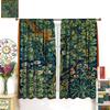 Блэкаут Винтажные Шторы William Morris Цветок Птица Ретро Растения Красный Цветочный Зеленое Дерево Принт Оконные Занавески Кровать Занавеска Бохо Полиэстер Моющиеся