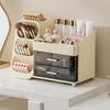 Storage Box Makeup Organizer with Drawers Large Capacity Non-Slip Base Easy Cleaning Spacious Cosmetic Display Case