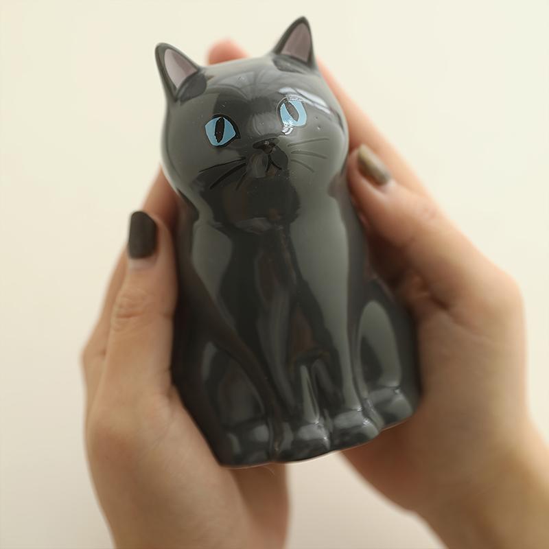 1PC Cute Cat-themed Vase Cat Pottery Multi-Functional Pen Holder Ceramic Cat Decor Cat Lover Gift Idea 6.7x6.3x12cm