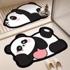 Cute Panda Diatom Mud Bathroom Cushion Toilet Shower Absorbent Foot Mat Toilet Door Quick Drying Mat