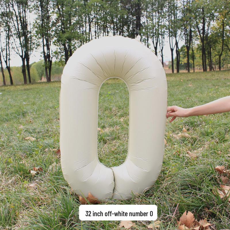 Large Milk White Number Balloons (32/40 Inch) – Ideal for Kids' Birthday Parties and Outdoor Photo Props