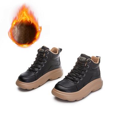 Женские зимние ботинки Плюшевая кожа Водонепроницаемые кроссовки Обувь для альпинизма и охоты На шнуровке Уличные теплые походные ботинки