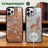 Ретро-индустриальный стиль Ржавый чехол для телефона для iPhone 17, 16, 15, 14, 13, 12, 11 Plus, Pro Магнитный для беспроводной зарядки Magsafe