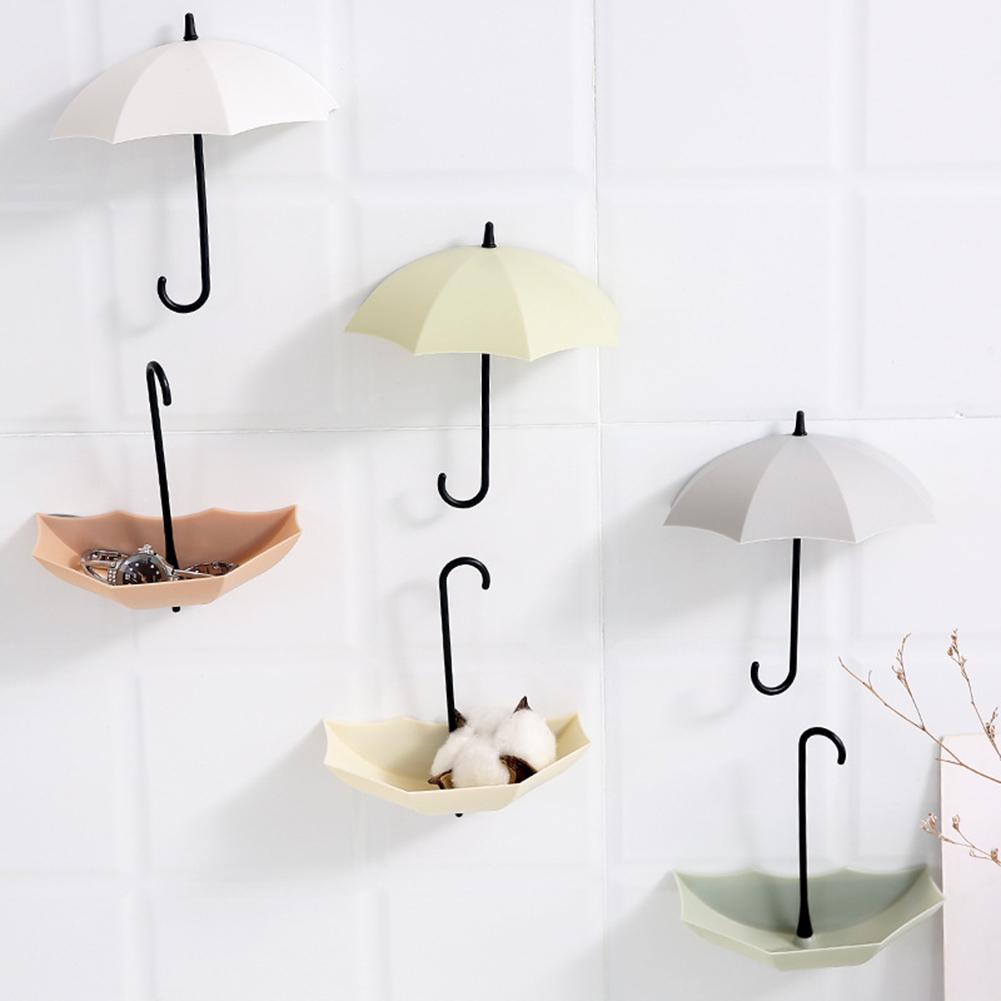 Yousheng 3шт милый зонтик настенный крючок ключ подвесная сумка держатель для кистей декоративный органайзер