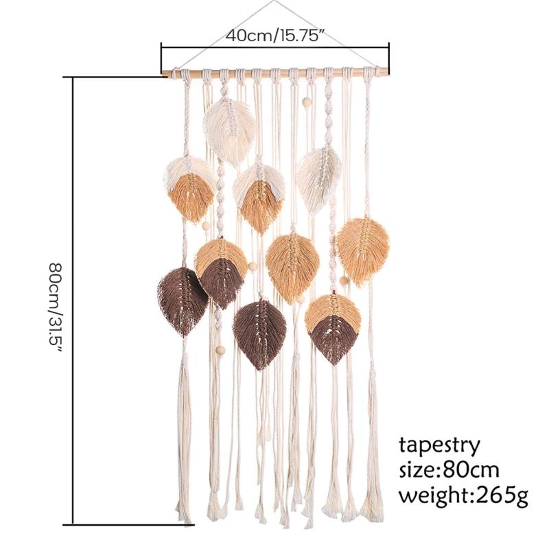 Unique Handmade Bohemian Decoration Leaf Wall Hanging Tapestry Create Simple and Charm Atmospheres In Your Home Pendant