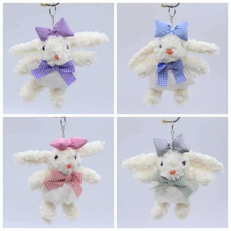 Плюшевая игрушка-кролик с петлями для ушей, куклы, подвеска для школьной сумки, брелок, плюшевый кролик для подвешивания
