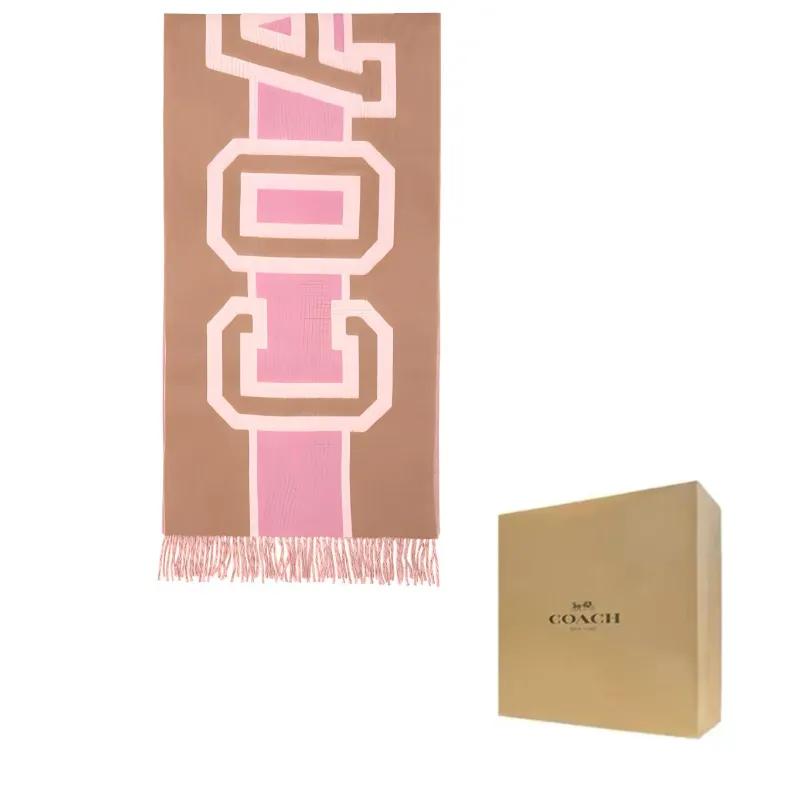COACH Knit Scarves Women's (Unisex) Knit Scarves CB686 TAUPE