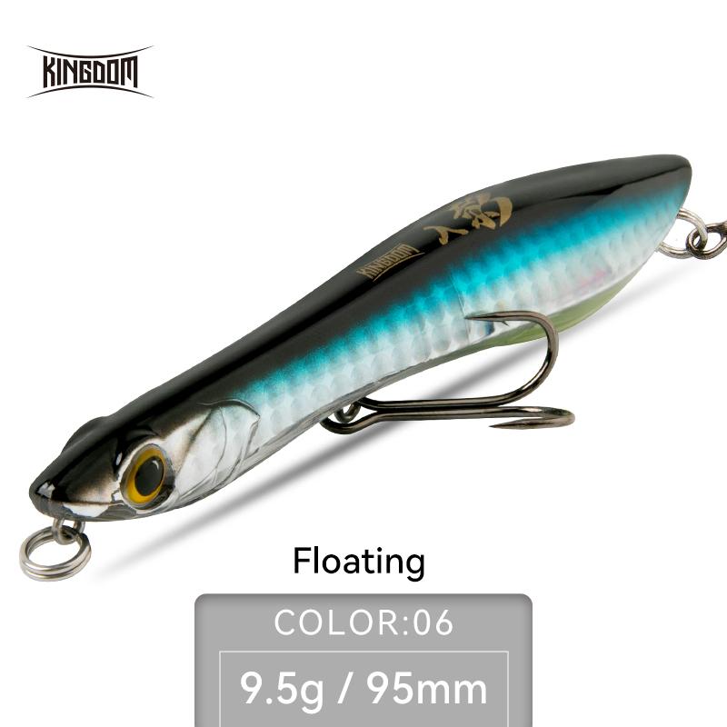 Kingdom Плавающая рыболовная приманка-карандаш 95 мм 110 мм тонущая жесткая приманка для дальнего заброса, приманка для ловли рыбы, поплавки для приманки для ловли щуки
