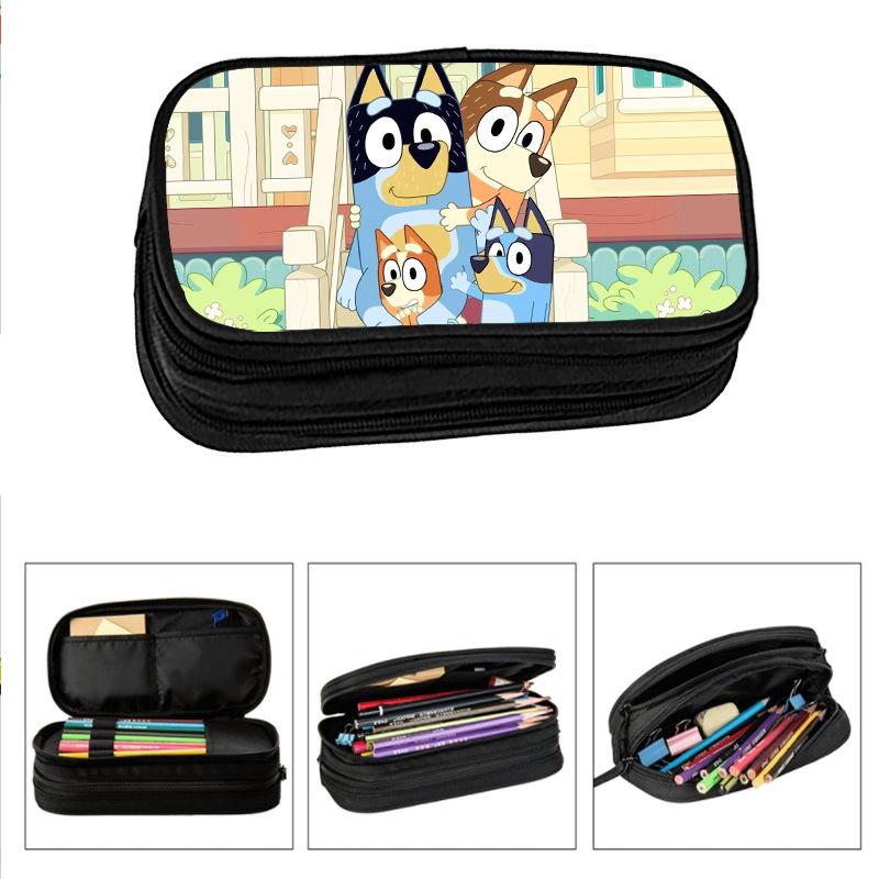 Bluey Bingo Primary School Stationery Pencil Case Cartoon Characters Children'S Cute Stationery Storage Supplies Daily Surprise