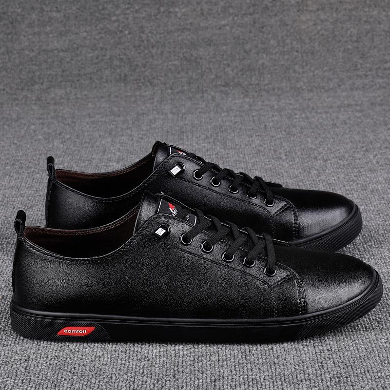 Новая весенняя повседневная обувь, мужская обувь для доски, трендовая дышащая обувь, кожаная крутая уличная обувь для молодых людей