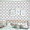 Наклейка на стену из белого кирпича для кухни, водостойкая, самоклеящаяся, устойчивая к высоким температурам, имитация плитки, обои