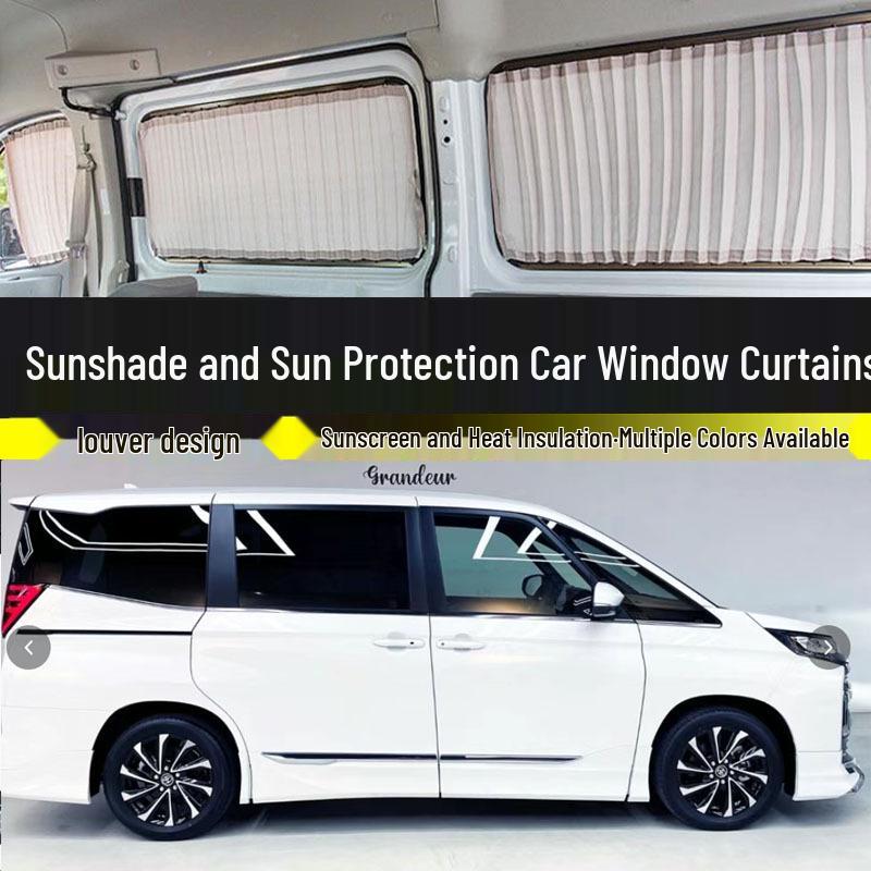 Шторки на окна Toyota Noah: Шторы для приватности с двойным карнизом, защищающие от солнца и света