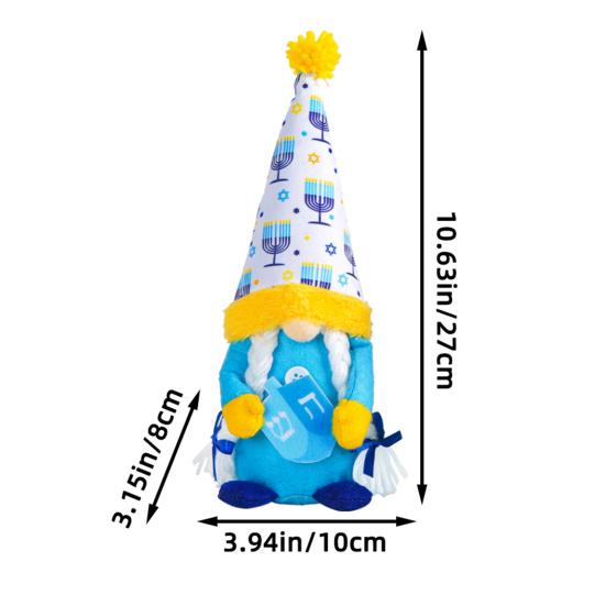 Gnome Doll Ornament Hanukkah Festival Faceless Doll Ornament Cultural Atmosphere Home Holiday Decoration