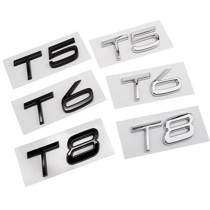 3D Chrome ABS T0/T3/T4/T5/T6/T7/T8/V8 AWD Lettering Emblem Trunk Badge For XC40 XC60 XC70 XC90