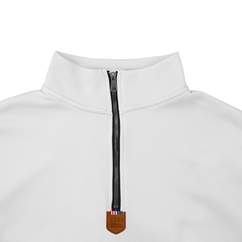 Мужская повседневная флисовая толстовка с длинным рукавом, однотонная, на молнии до середины, со стойкой