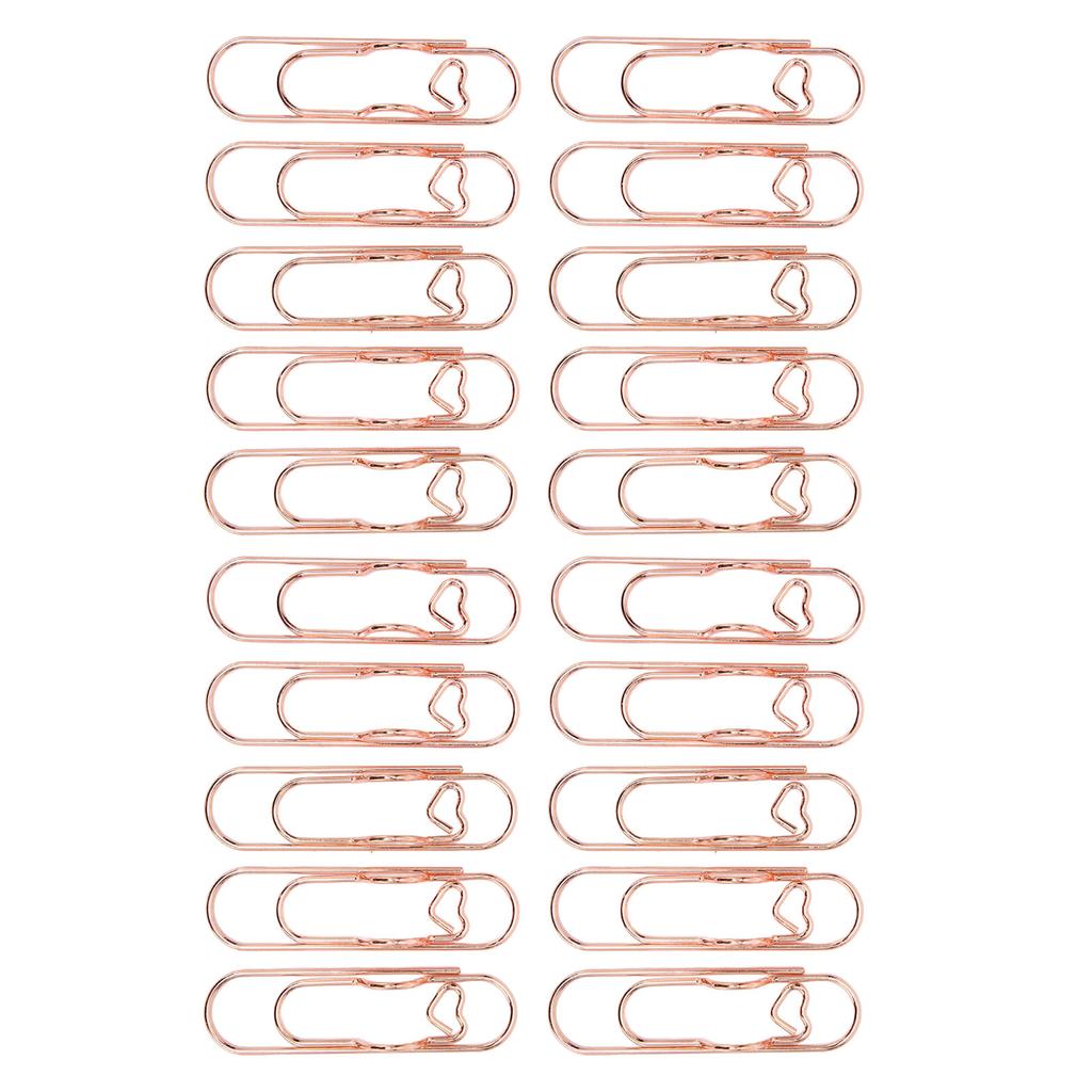 20pcs Pen Clips Metal Bookmark Paper Clip Stationery Tool Pen Holder Clips for Notebooks Book  