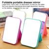 Desktop Makeup Mirror Foldable Anti-fog Makeup Tool Simple Portable Princess Mirror for Home