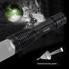 LED Tactical Flashlight Zoom White/Red/Green Light Predator Light Focus Adjustable Torch for Hunting Fishing Coyote Hog Varmint