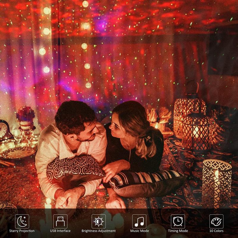 Galaxy Projector, Mexllex Star Projector with Remote Control, Night Light Projector with Timer, Bluetooth USB Colour Changing