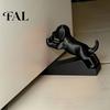 Portable No Punch Door Accessory 3D Printed Cartoon Dog Stopper, Cute Animal Holder, Desktop Figurine for Office Non-Slip Wedge Floor Wall Protection