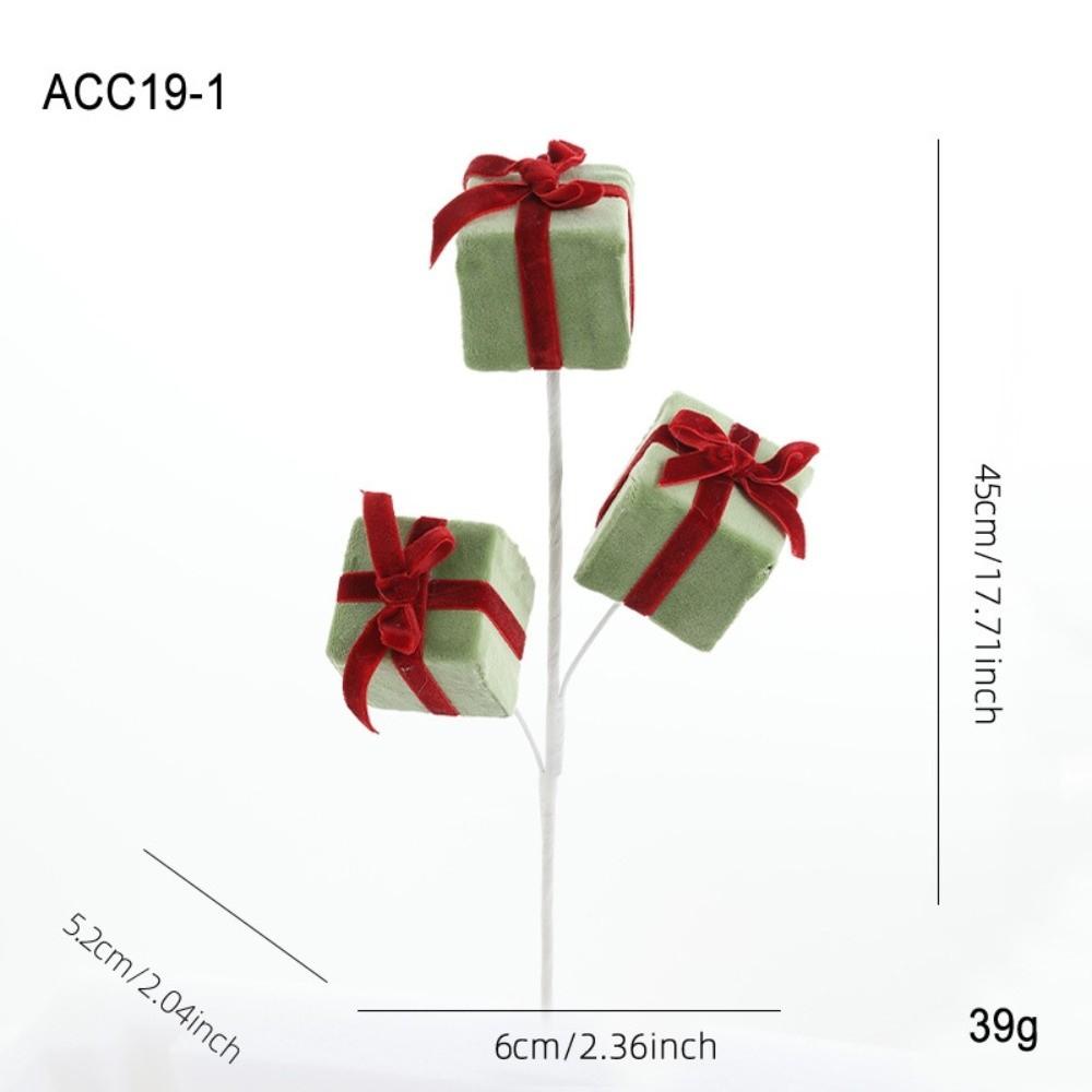 Flannel Gift Box Christmas Decorations Simulated Flower Arrangement Christmas Flowers Christmas Tree Cuttings Decoration