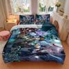 3Pcs Fantasy Creatures Battle Bedding Set Soft Fabric Duvet Cover Pillowcases Home Xmas Halloween Gift 1 Duvet Cover 2 Pillowcase S1759