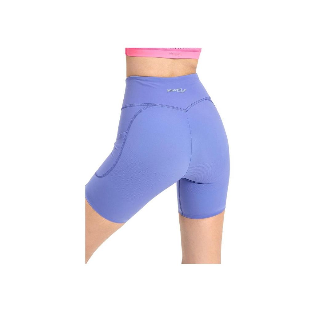 SAUCONY Однотонные обтягивающие шорты для бега женские шорты светло-молочно-серые фиолетовые SC1230013DY-PP36