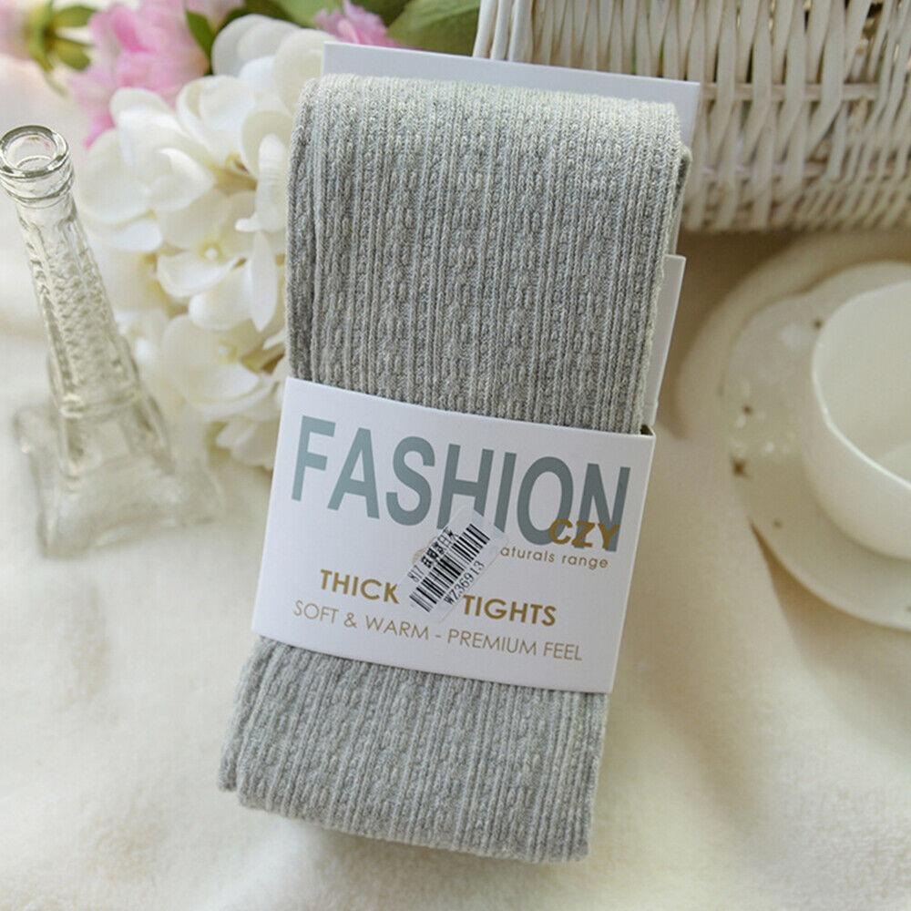 Yarn Knitted Footed Tights Woolen Winter Stretch Stockings Fashion Pantyhose Women