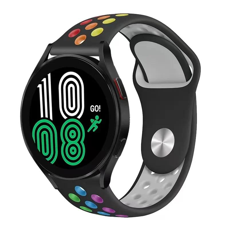 Силиконовый ремешок 20 мм 22 мм для Samsung Galaxy Watch 7 6 5 4 Classic 5pro/Gear S3 Браслет для Huawei Watch 4/3/GT5 4 2e 46 мм