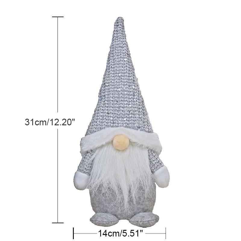 Christmas Wool Knitted Santa Figurines Shopwindow Gnome Handmade Plush Doll Tabletop Decor CDN