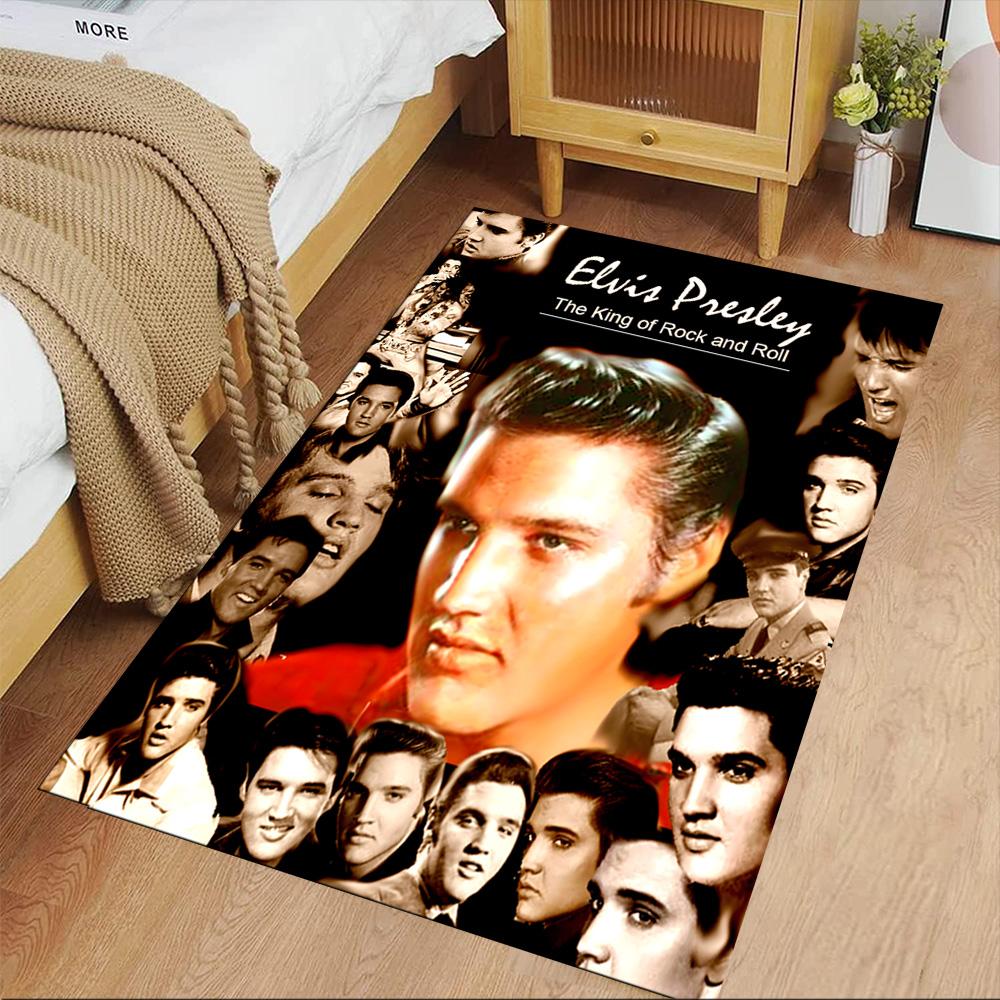 Elvis Presley Area Rug Perfect for Game Room Dining Room Balcony Entryway Anti-slip Rug Decorate Offices Birthday/Christmas Gift