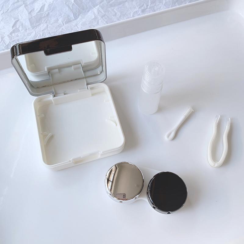 High Quality Reflective Cover Contact Lens Kit Case with Mirror