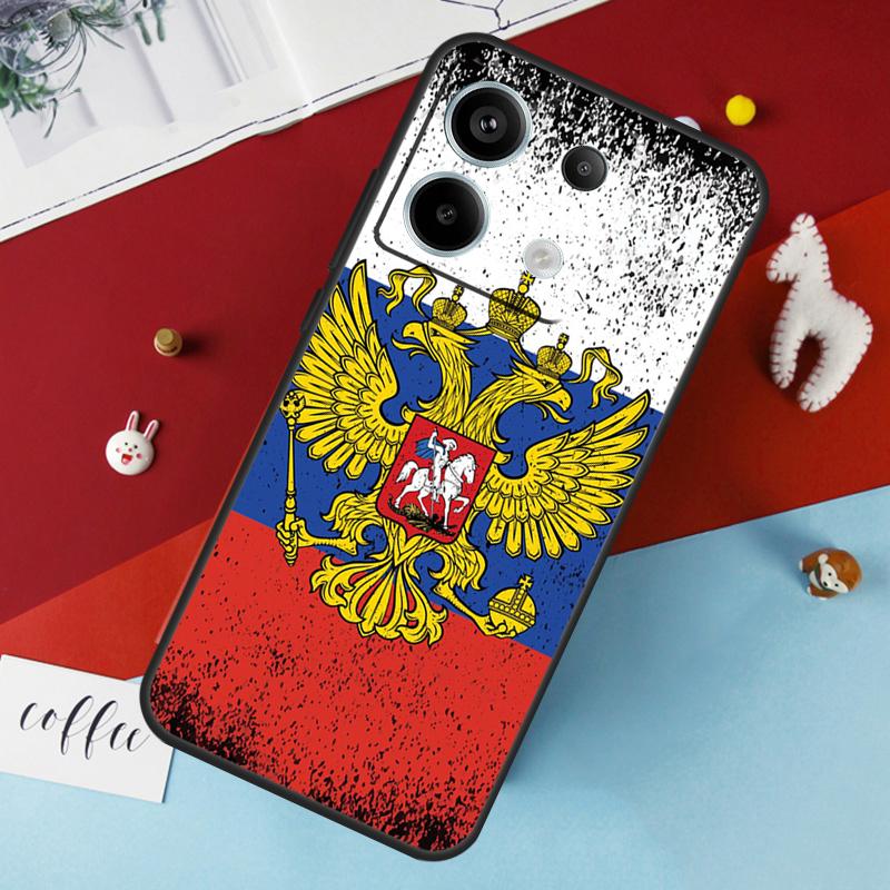 Чехол с российским флагом для Xiaomi Redmi Note 13 12 10 8 9 11 Pro 12S 10S 11S Redmi 13C 10A 10C 9C 12C Cover