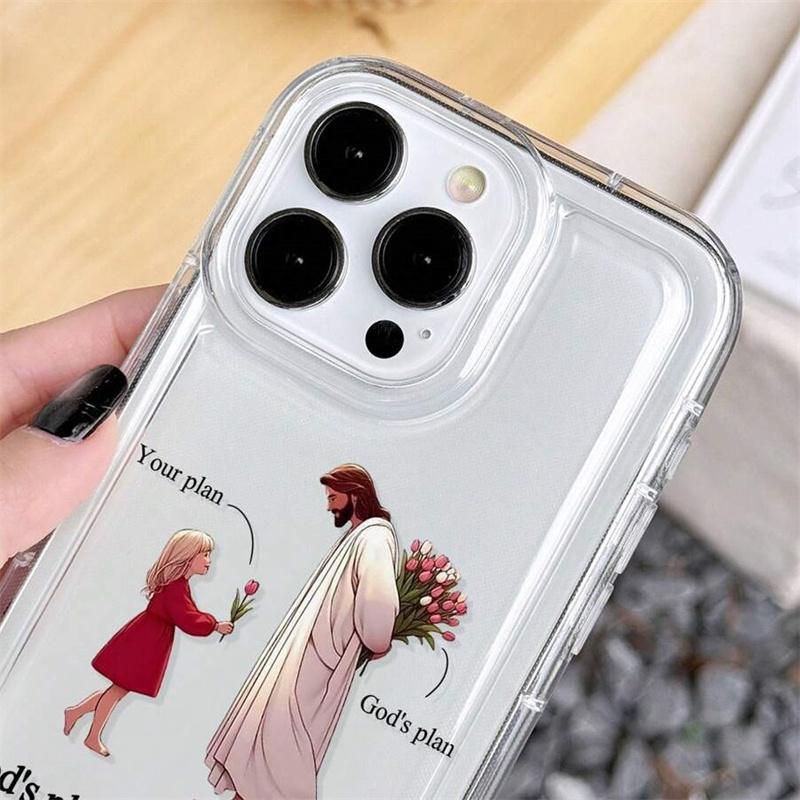 Минималистичный чехол для телефона с лозунгом Jesus Girl Tulip для iPhone 16E 16 15 14 Pro Max Plus 11 12 13 XR 7 8 Plus SE2, противоударный чехол из ТПУ