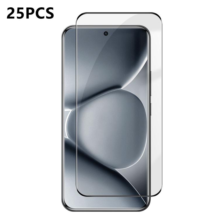 25pcs High-Aluminum Curved Tempered Glass Film For Redmi Note 15 Pro+ Global, Full-Coverage HD Anti-Fingerprint Screen Protector