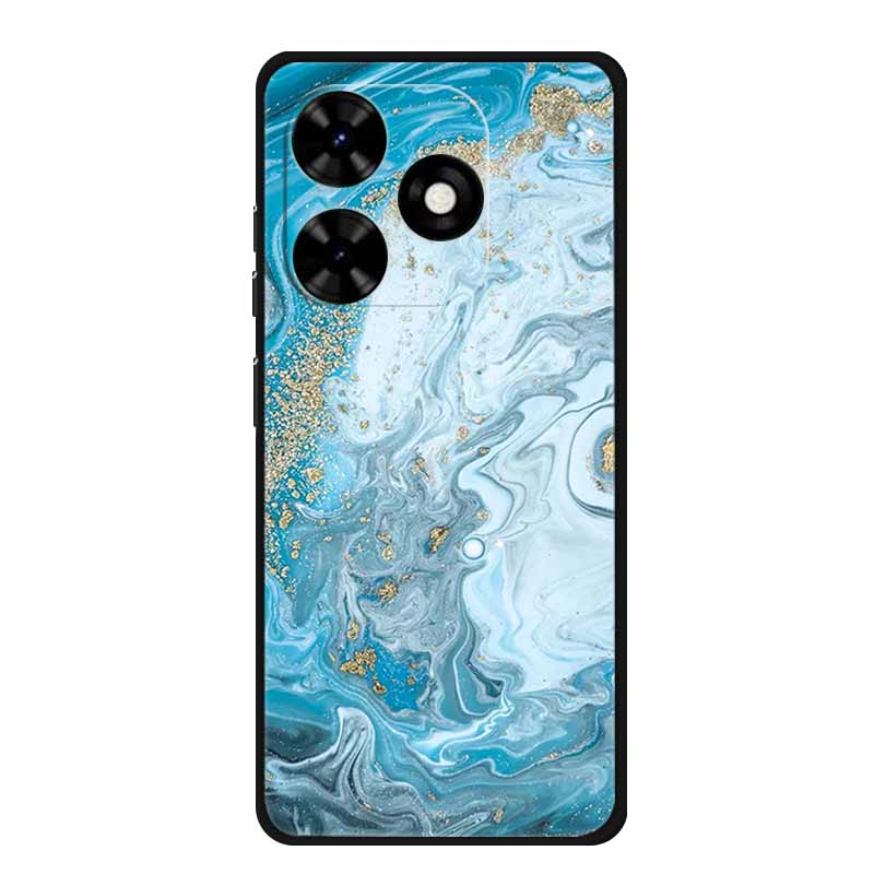 Чехол для Tecno Spark Go 2024 Роскошный ТПУ Силиконовый Мягкий Задний Чехол Чехлы для Телефона для Tecno SparkGo 2024 BG6 Ударопрочный Цветок Fundas