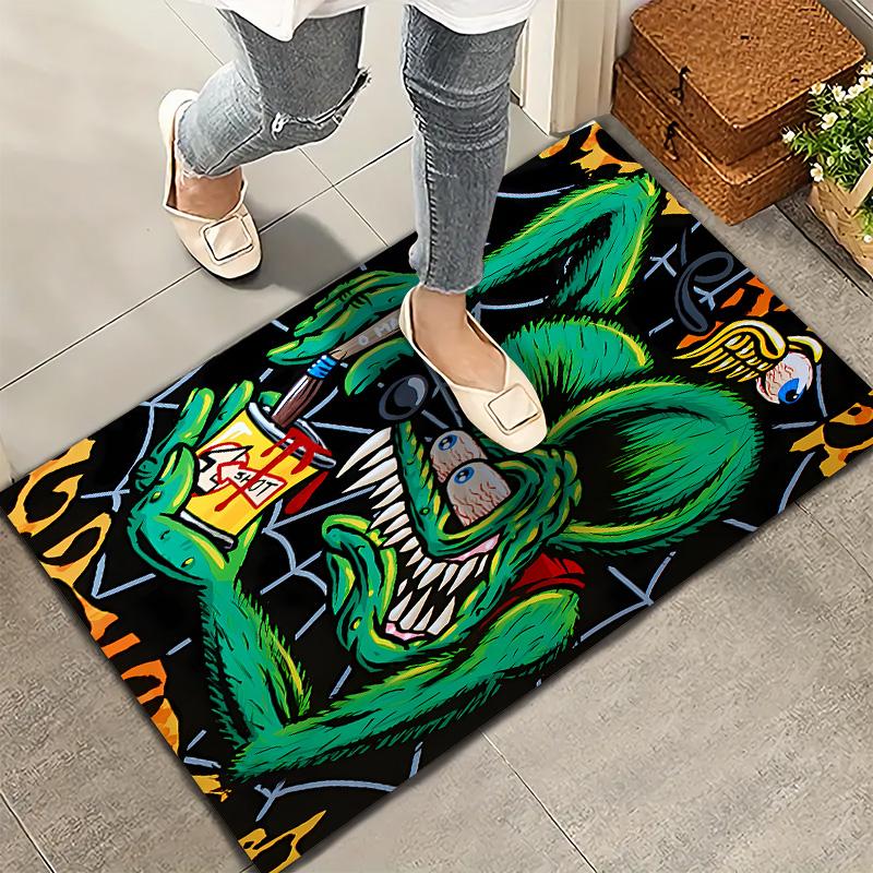Rat Fink Carpet Rug For Living Room Bedroom Home Sofa Decoration Kids Play Nonslip Floor Mat