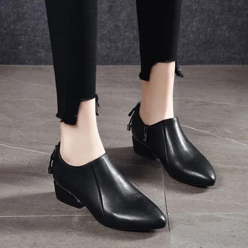 Cresfimix женские модные высококачественные нескользящие ботильоны винно-красного цвета, классические черные кожаные туфли на квадратном каблуке sapatos ba368