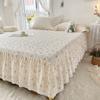 Korean Style Fresh Quilted Fitted Sheet Cotton Lace French Style Romantic Style Cotton Fitted Sheet Bed Skirt